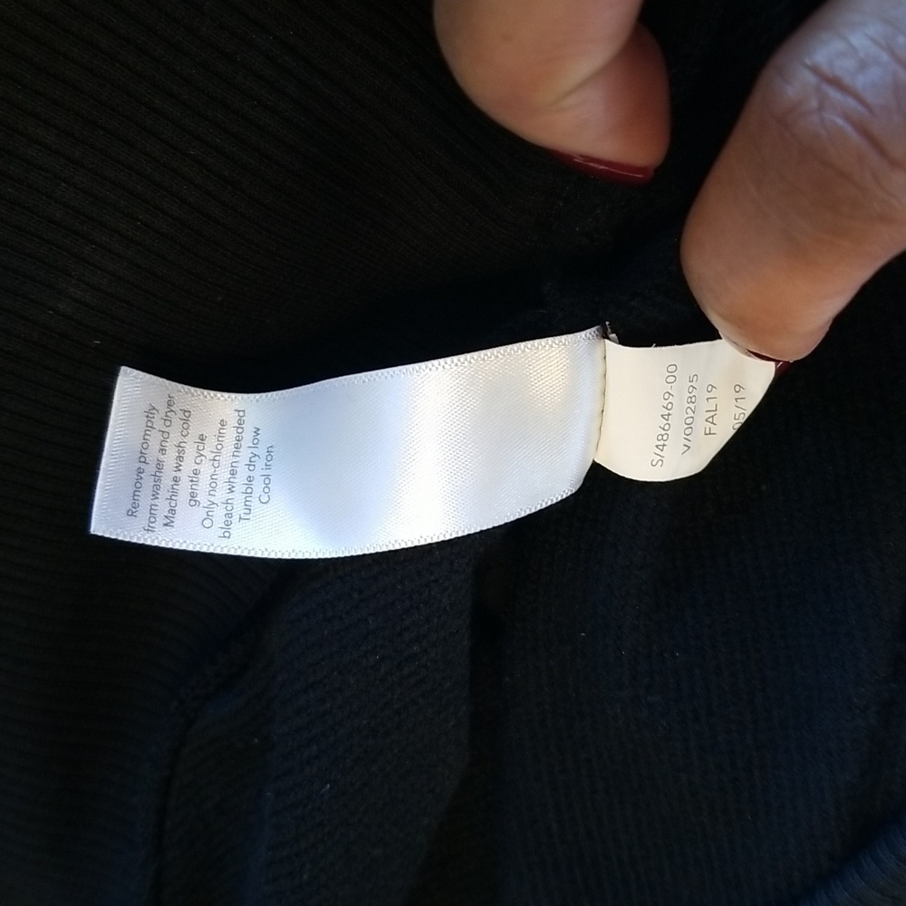 Athleta Circa Black With White Stripes Longsleeve Mini Track Dress - Picture 14 of 15